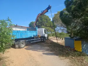 recogida de poda con pulpo en calafell